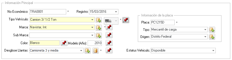 1. Información Principal