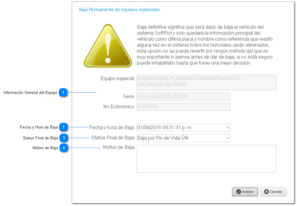 Modificar \ Eliminar Equipo