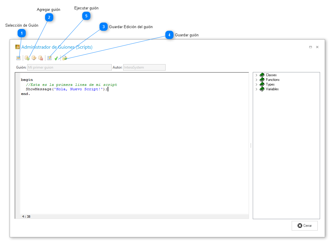 Administrador de Guiones