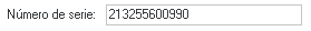 10. Número de serie
