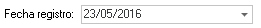 12. Seleccíon de Fecha de Registro