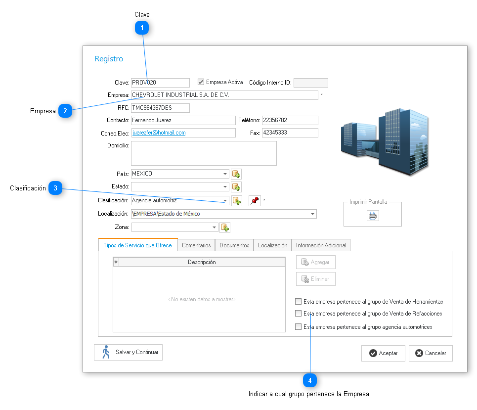 Agregar Proveedores Externos