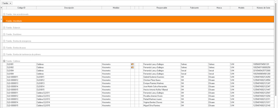 4. Información de Grupo