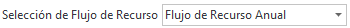 2. Lista desplegable de Flujo de Recursos 