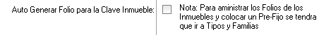 4. Auto Generar Folio para la clave Inmueble